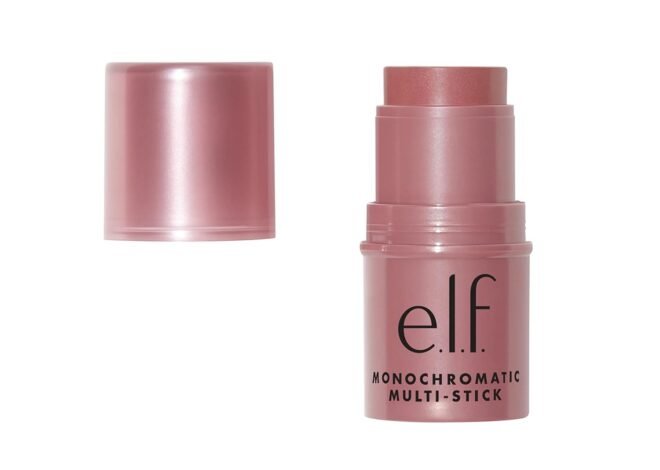 e.l.f., Monochromatic Multi Stick, Creamy, Lightweight, Versatile, Luxurious, Adds Shimmer, Easy To Use On The Go, Blends Effortlessly, Sparkling Rose, 0.17 Oz