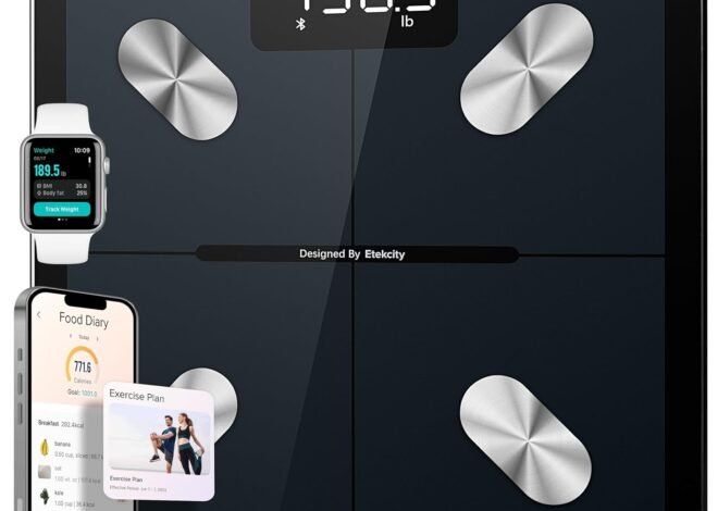 Etekcity Smart Scale for Body Weight, FSA&HSA Eligible, Bathroom Digital Weighing Scale with BMI, Body Fat, Muscle Mass, Accurate Bluetooth Home User Health Equipment Sync Apps